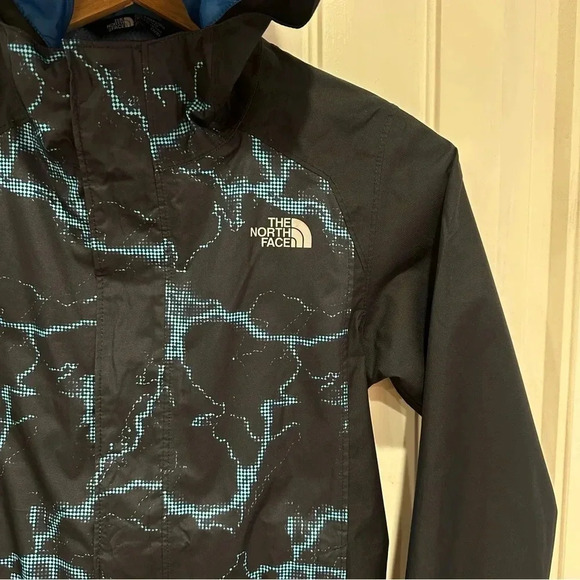 The North Face Dry Vent Boys Windbreaker Blue Lightning Hooded Raincoat S 7/8 - Picture 13 of 16